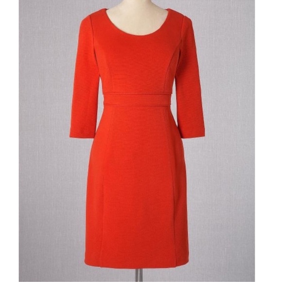 Boden Leila Textured Ponte Red Dress Size 10 - Picture 1 of 6